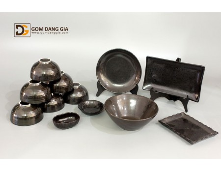 Bộ đồ ăn men gốm hỏa biến S11 Bộ đồ ăn men gốm hỏa biến S11